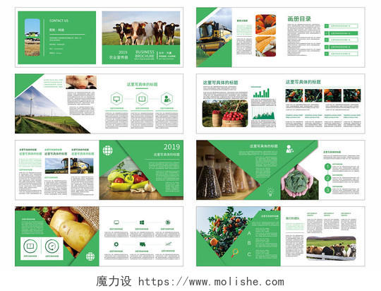 农产品画册绿色田园农业宣传册农产品相册整套农业宣传册画册